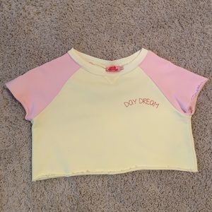 Bandy Button cropped top
